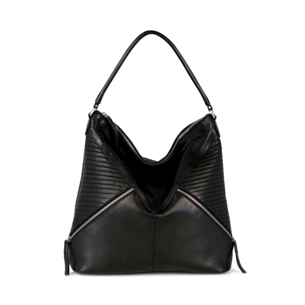 MARKBERGOlivia Soft Slouchy Quilt And Zip Bag In Black